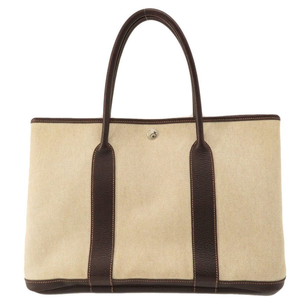 Hermes Garden Party PM Toile H Silver Hardware Tote Bag